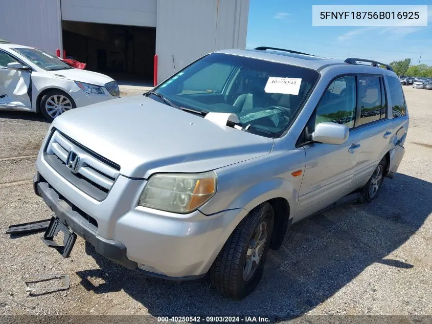 5FNYF18756B016925 2006 Honda Pilot Ex-L