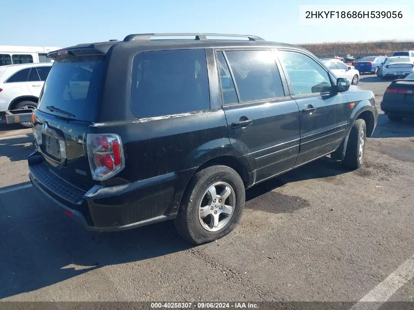 2HKYF18686H539056 2006 Honda Pilot Ex-L