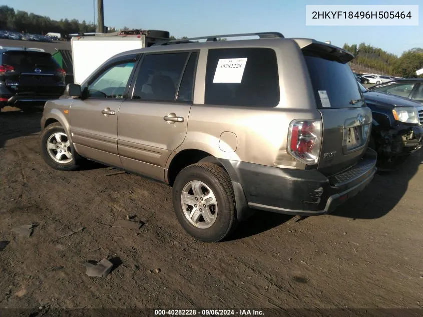 2HKYF18496H505464 2006 Honda Pilot Ex