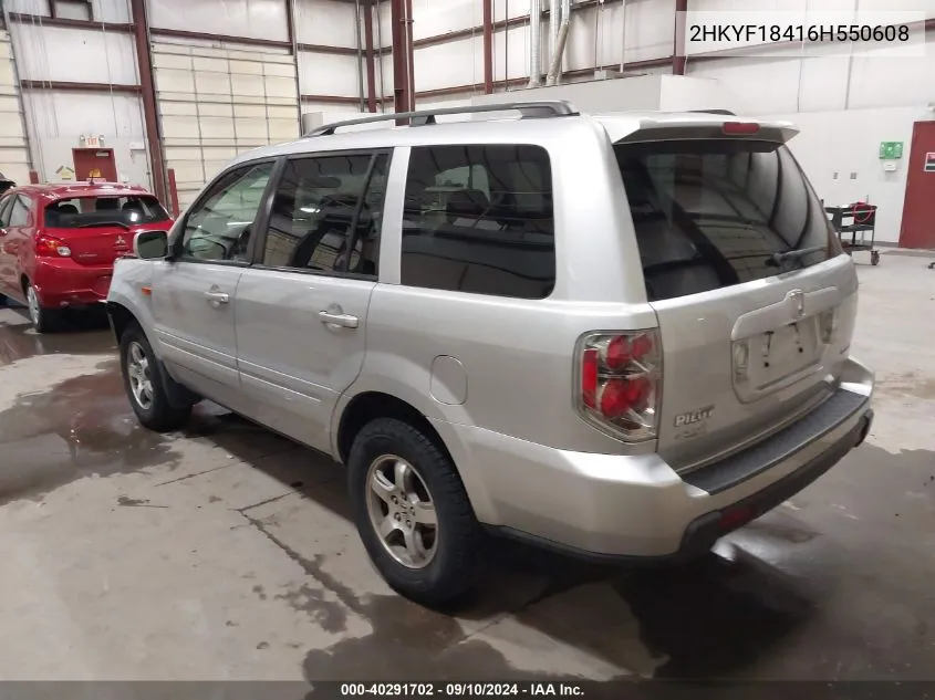 2HKYF18416H550608 2006 Honda Pilot Ex