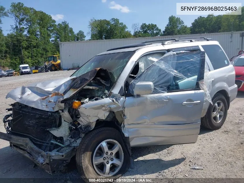 5FNYF28696B025463 2006 Honda Pilot Ex-L