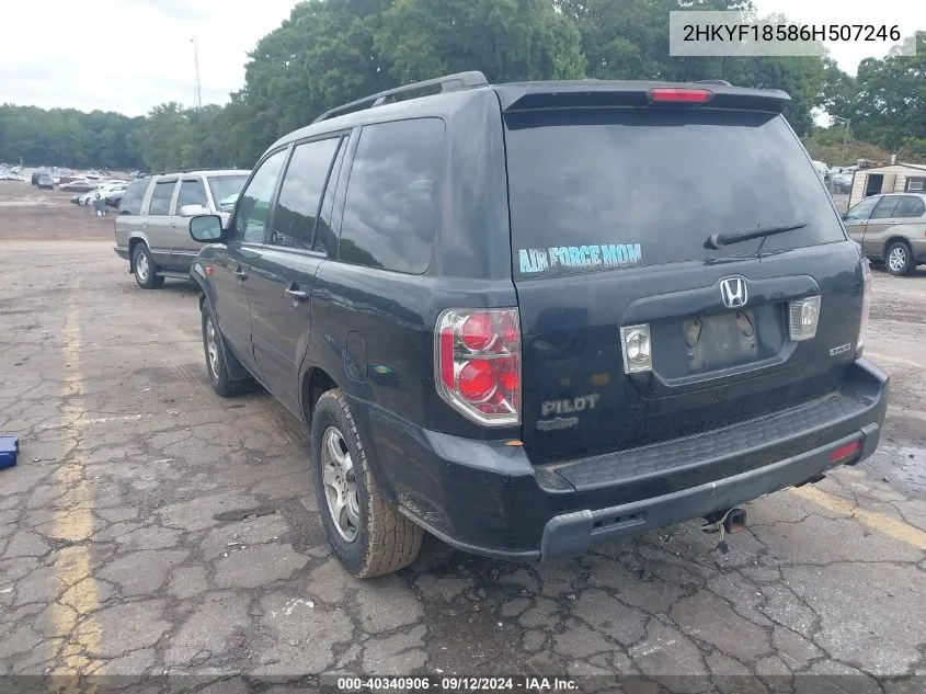 2HKYF18586H507246 2006 Honda Pilot Ex-L