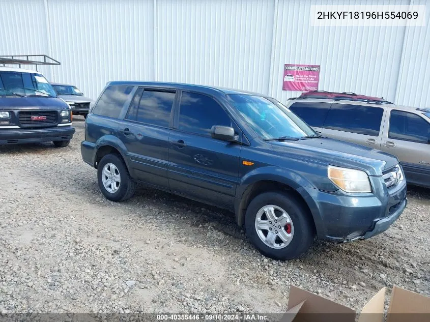 2HKYF18196H554069 2006 Honda Pilot Lx