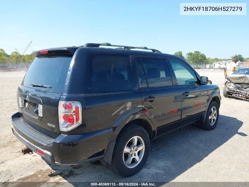 2HKYF18706H527279 2006 Honda Pilot Ex-L