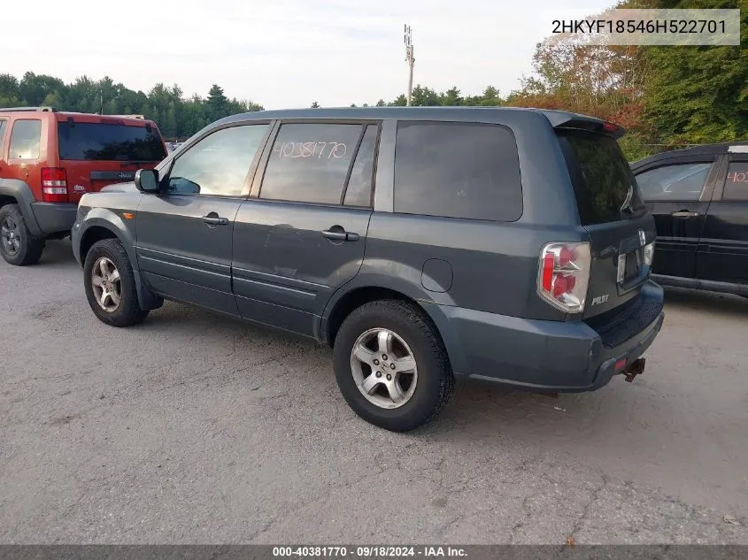 2HKYF18546H522701 2006 Honda Pilot Ex-L