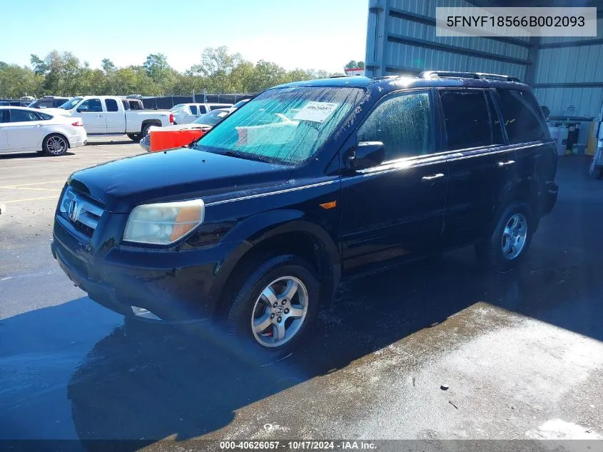 5FNYF18566B002093 2006 Honda Pilot Ex-L