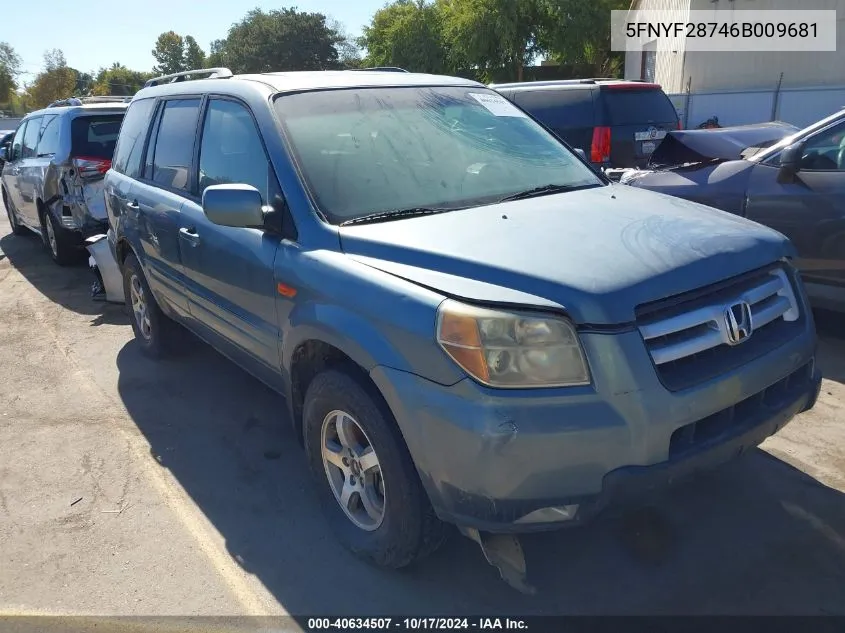 5FNYF28746B009681 2006 Honda Pilot Ex-L