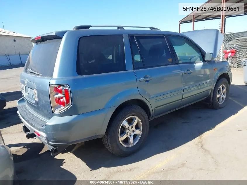 5FNYF28746B009681 2006 Honda Pilot Ex-L