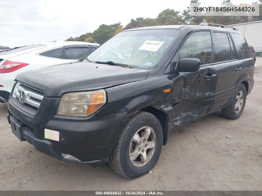 2HKYF18456H544326 2006 Honda Pilot Ex