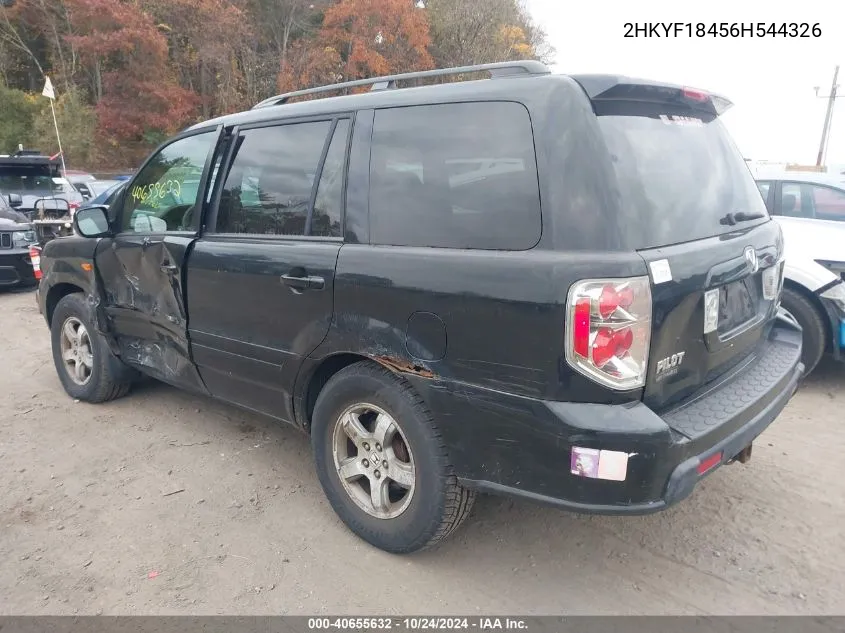 2HKYF18456H544326 2006 Honda Pilot Ex