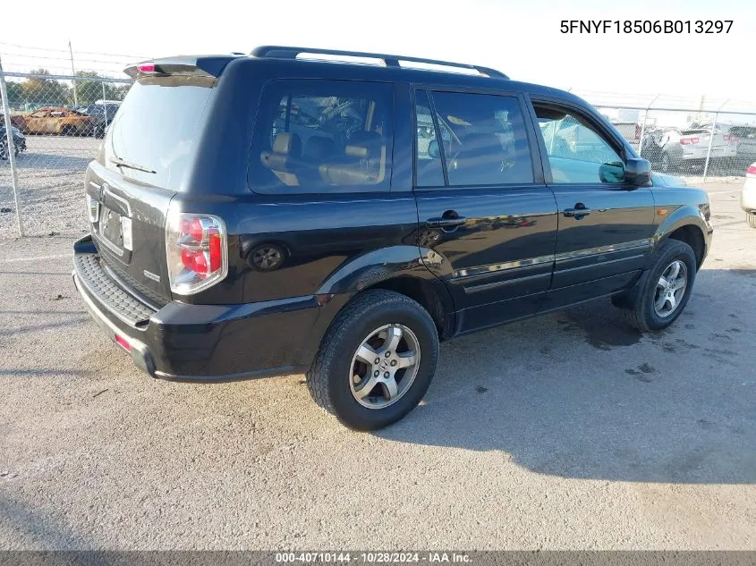 2006 Honda Pilot Ex-L VIN: 5FNYF18506B013297 Lot: 40710144