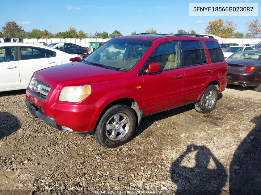 5FNYF18566B023087 2006 Honda Pilot Ex-L