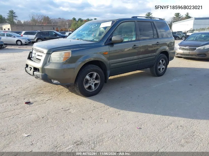 2006 Honda Pilot Ex-L VIN: 5FNYF18596B023021 Lot: 40752291