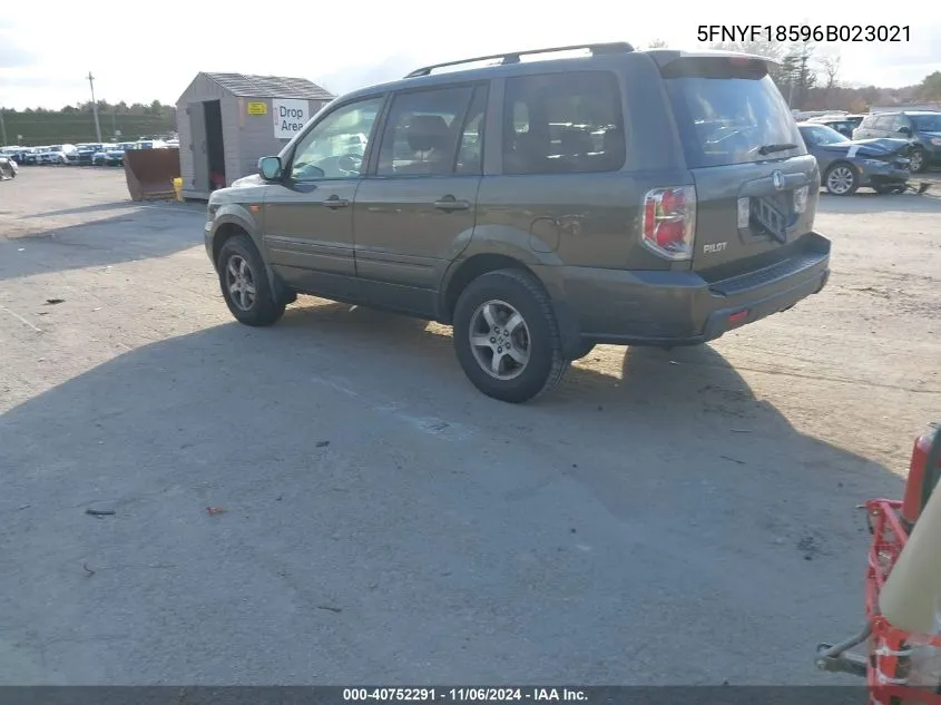 2006 Honda Pilot Ex-L VIN: 5FNYF18596B023021 Lot: 40752291