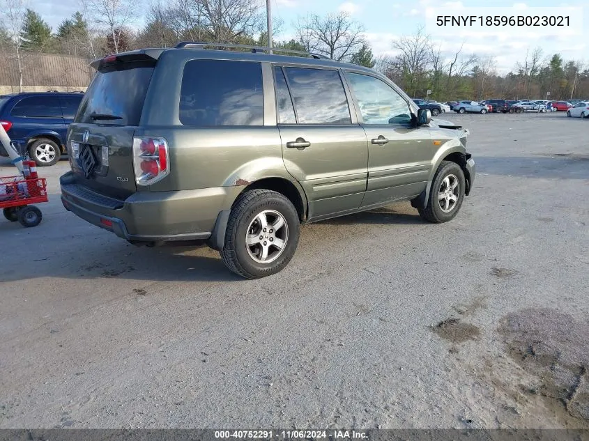 2006 Honda Pilot Ex-L VIN: 5FNYF18596B023021 Lot: 40752291