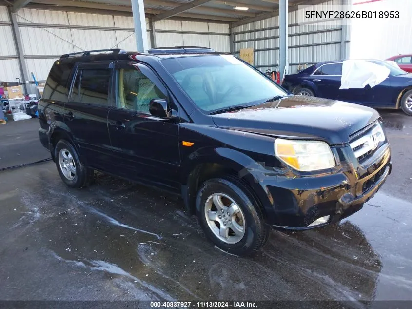 5FNYF28626B018953 2006 Honda Pilot Ex-L