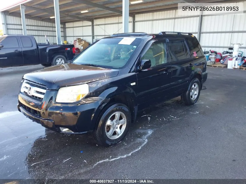 5FNYF28626B018953 2006 Honda Pilot Ex-L