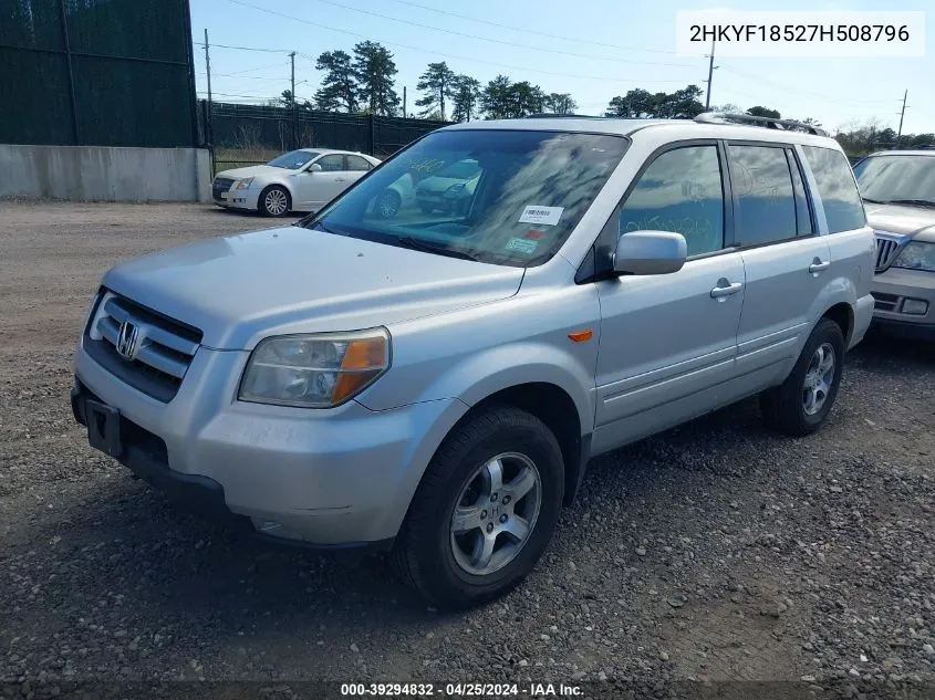 2007 Honda Pilot Ex-L VIN: 2HKYF18527H508796 Lot: 39294832