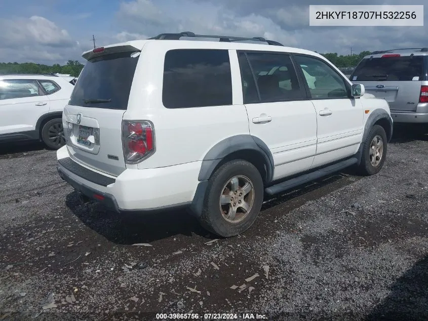 2007 Honda Pilot Ex-L VIN: 2HKYF18707H532256 Lot: 39865756