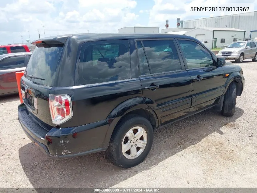 5FNYF28137B013962 2007 Honda Pilot Lx