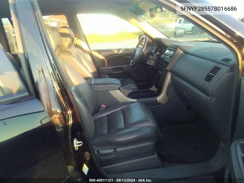 5FNYF28557B016686 2007 Honda Pilot Ex-L