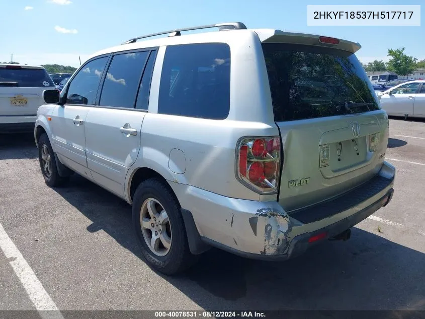 2HKYF18537H517717 2007 Honda Pilot Ex-L