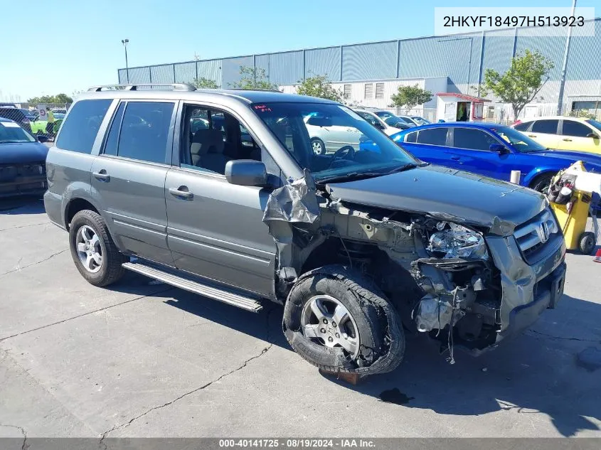 2HKYF18497H513923 2007 Honda Pilot Ex