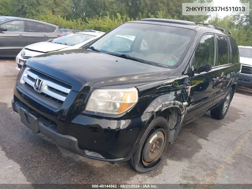 2HKYF18537H511013 2007 Honda Pilot Ex-L