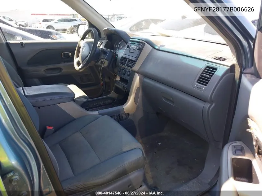 5FNYF28177B006626 2007 Honda Pilot Lx