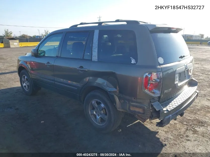 2HKYF18547H532727 2007 Honda Pilot Ex-L