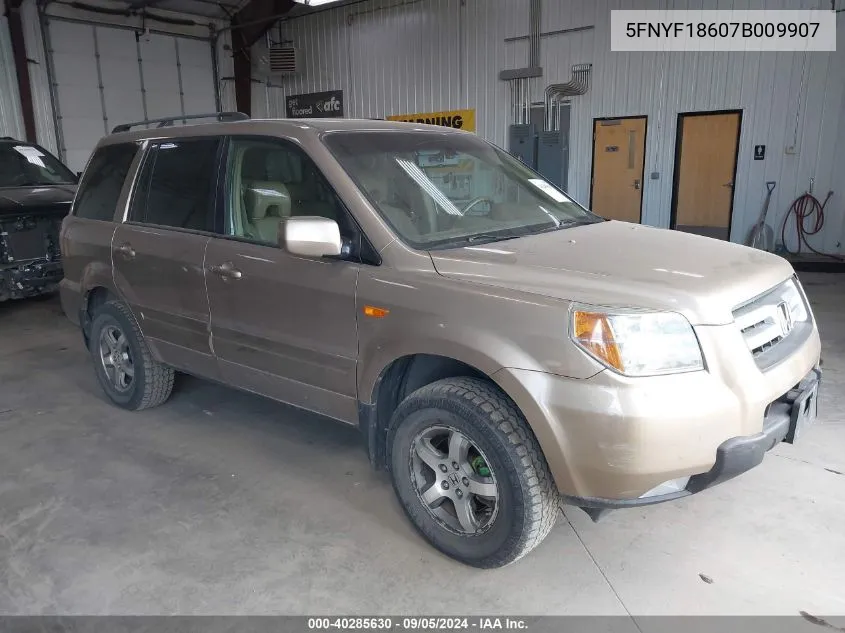 2007 Honda Pilot Ex-L VIN: 5FNYF18607B009907 Lot: 40285630