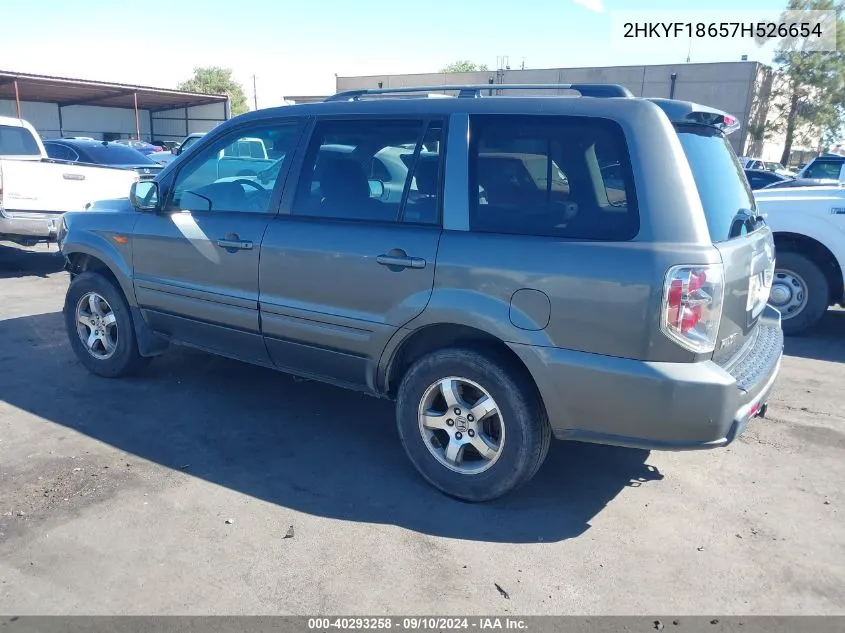 2HKYF18657H526654 2007 Honda Pilot Ex-L