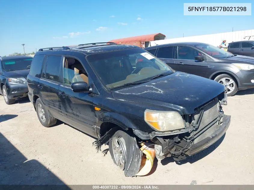 5FNYF18577B021298 2007 Honda Pilot Ex-L