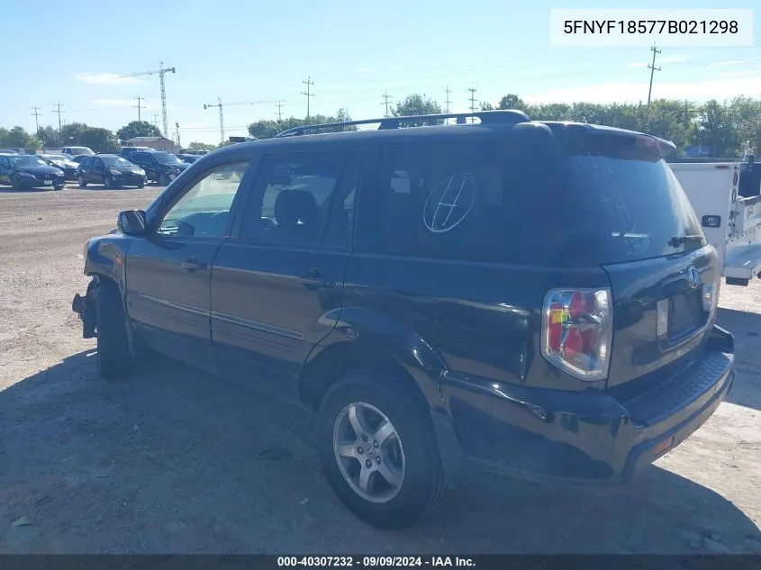 5FNYF18577B021298 2007 Honda Pilot Ex-L