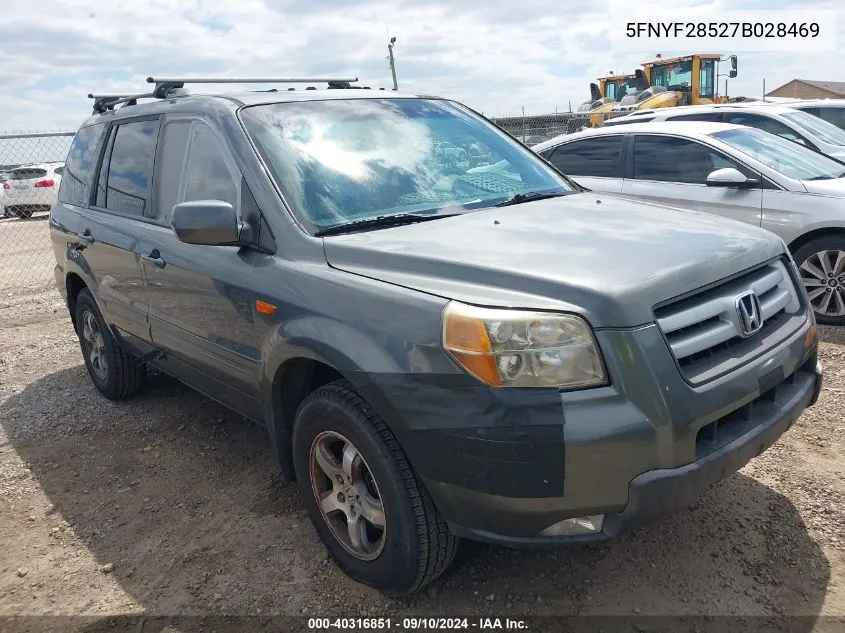 5FNYF28527B028469 2007 Honda Pilot Ex-L