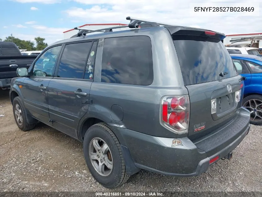 5FNYF28527B028469 2007 Honda Pilot Ex-L