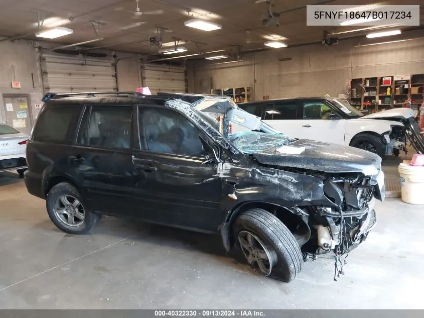 5FNYF18647B017234 2007 Honda Pilot Exl