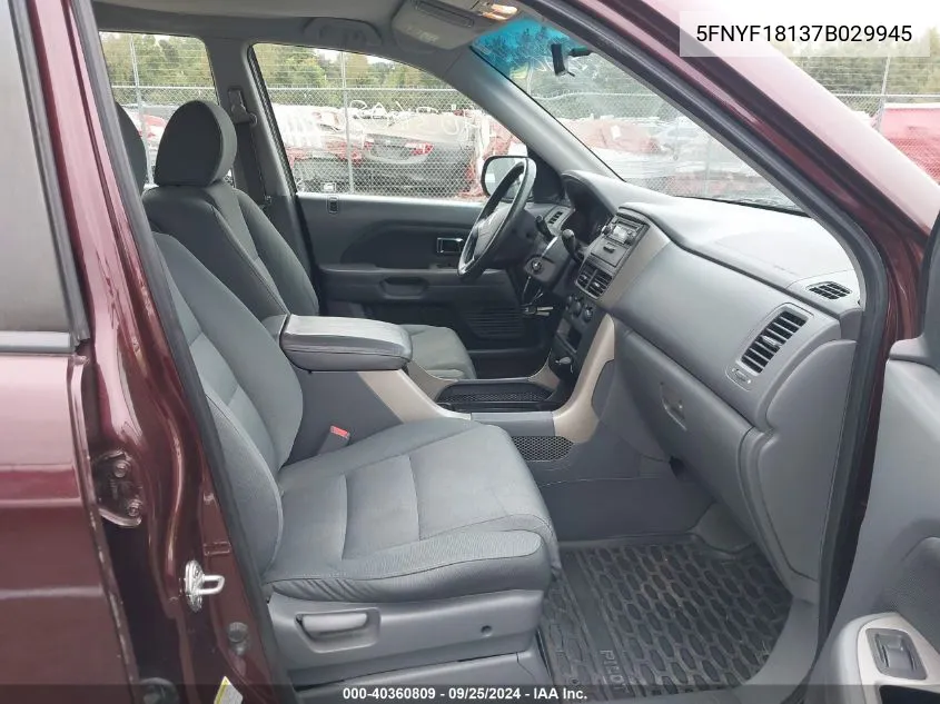 5FNYF18137B029945 2007 Honda Pilot Lx