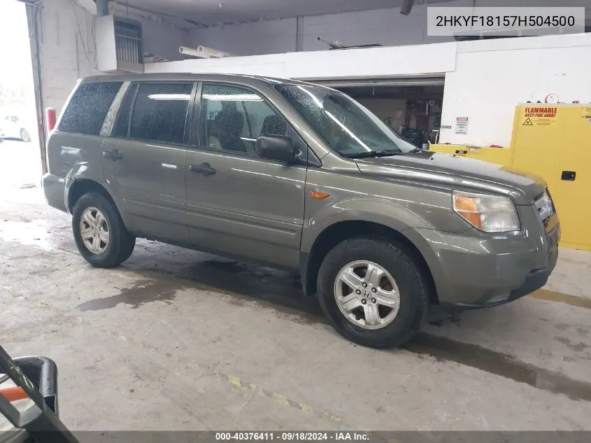 2HKYF18157H504500 2007 Honda Pilot Lx