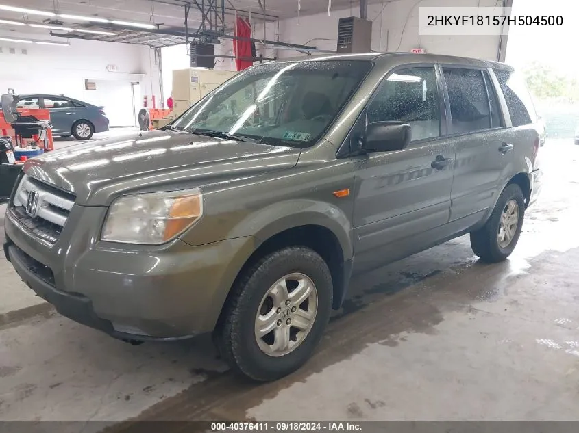 2HKYF18157H504500 2007 Honda Pilot Lx