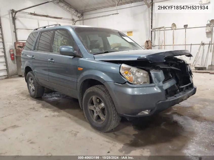 2HKYF18547H531934 2007 Honda Pilot Ex-L