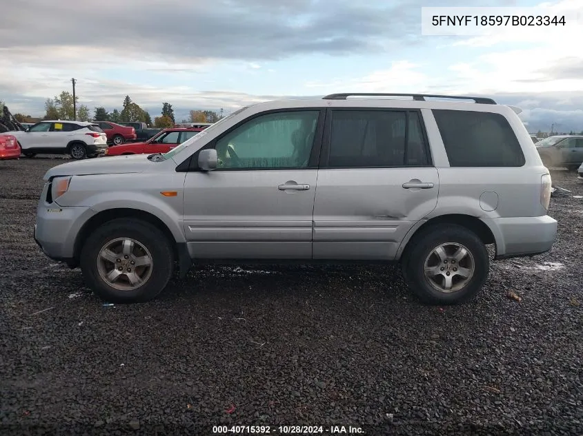 5FNYF18597B023344 2007 Honda Pilot Ex-L