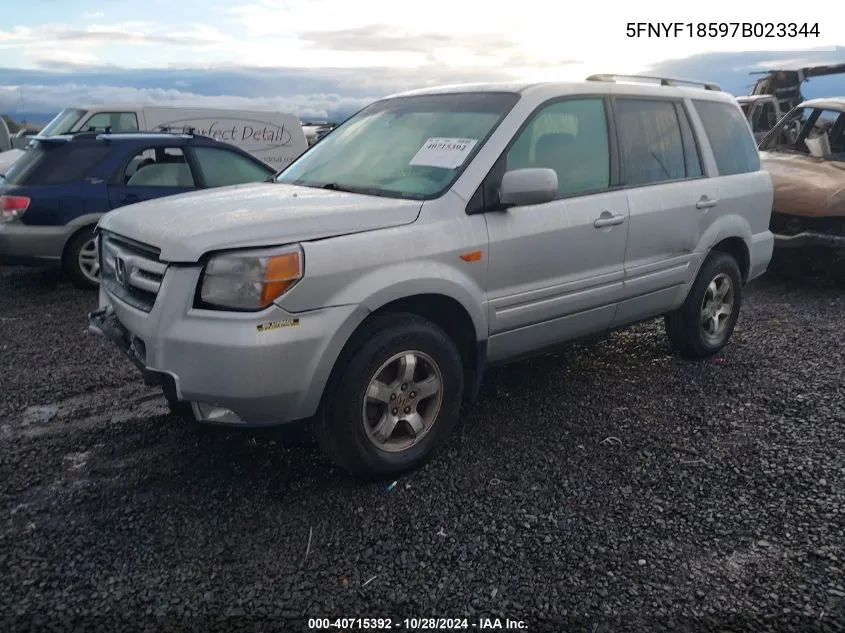 5FNYF18597B023344 2007 Honda Pilot Ex-L