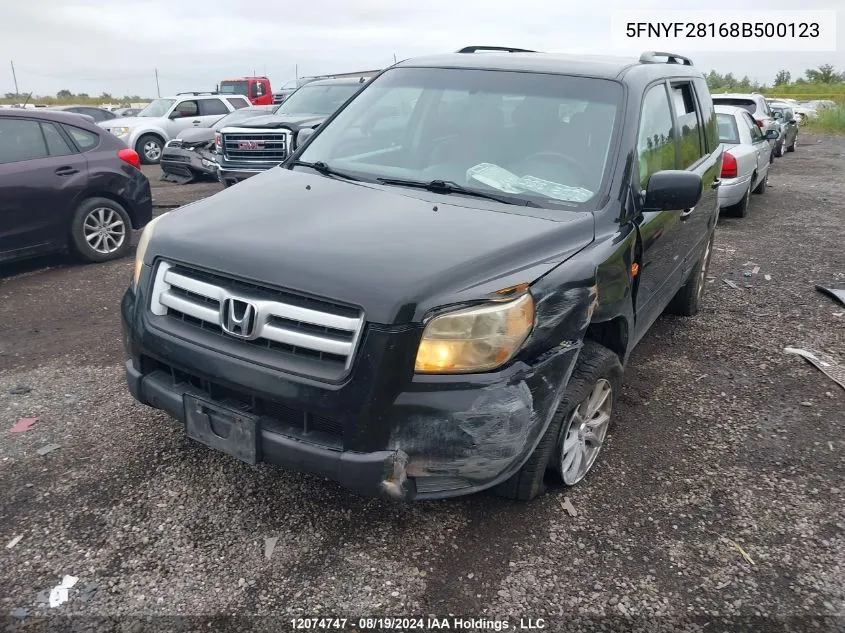 5FNYF28168B500123 2008 Honda Pilot Lx