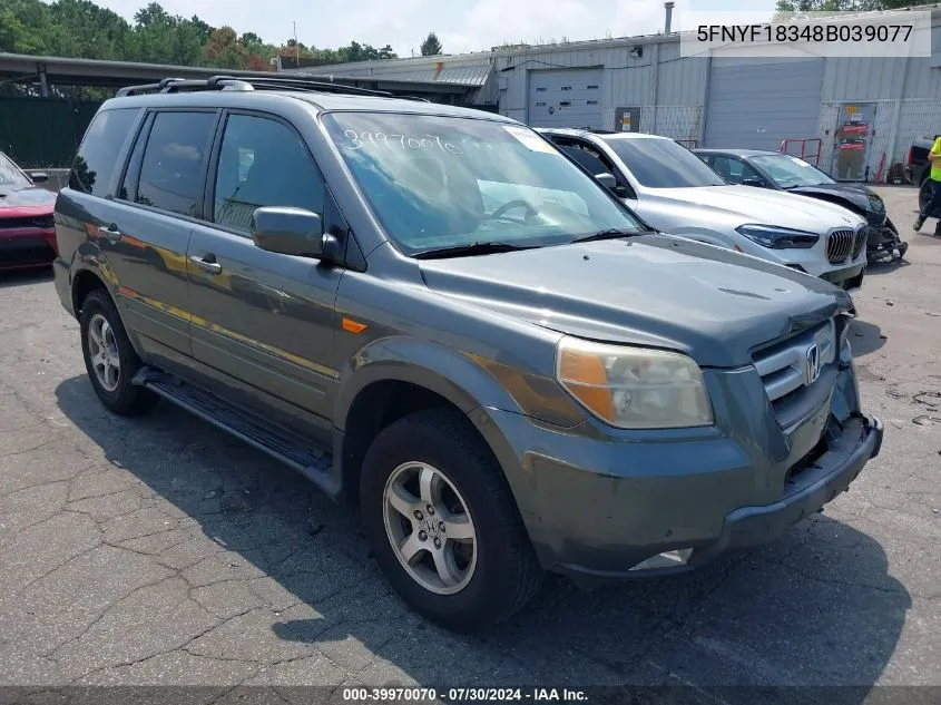 5FNYF18348B039077 2008 Honda Pilot Se