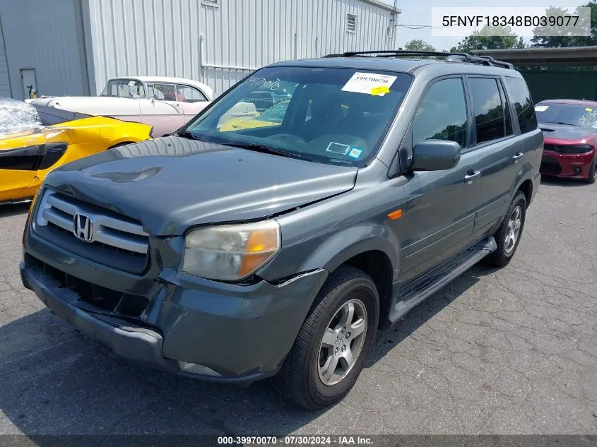 5FNYF18348B039077 2008 Honda Pilot Se