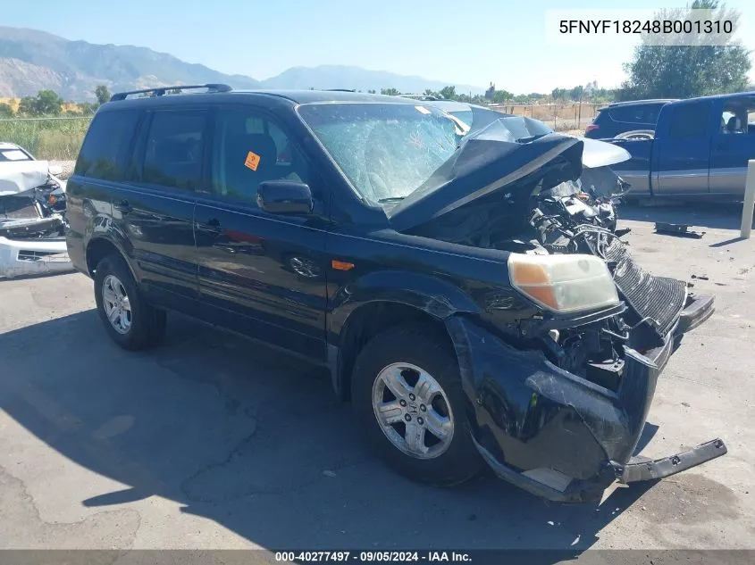 5FNYF18248B001310 2008 Honda Pilot Vp