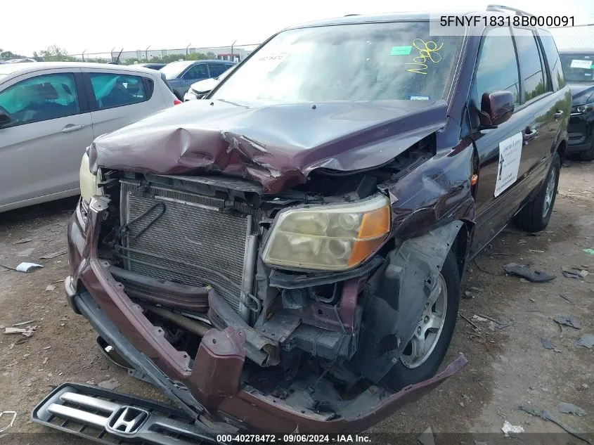 5FNYF18318B000091 2008 Honda Pilot Se