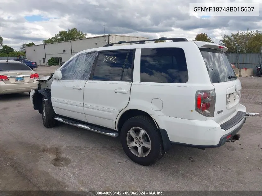 5FNYF18748B015607 2008 Honda Pilot Ex-L