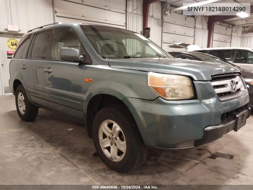 5FNYF18218B014290 2008 Honda Pilot Vp